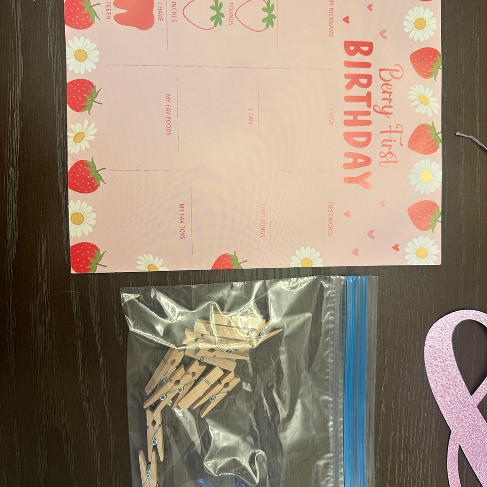 Berry First Birthday Decor - Picture 7 of 8